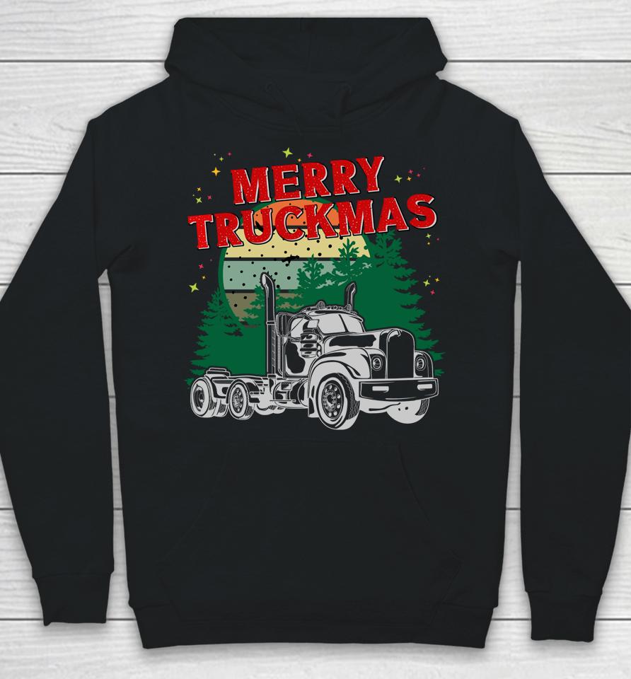 Merry Truckmas - Funny Christmas Trucker Hoodie