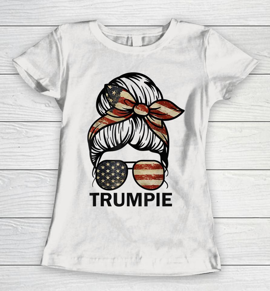 Messy Bun Trumpie Women T-Shirt