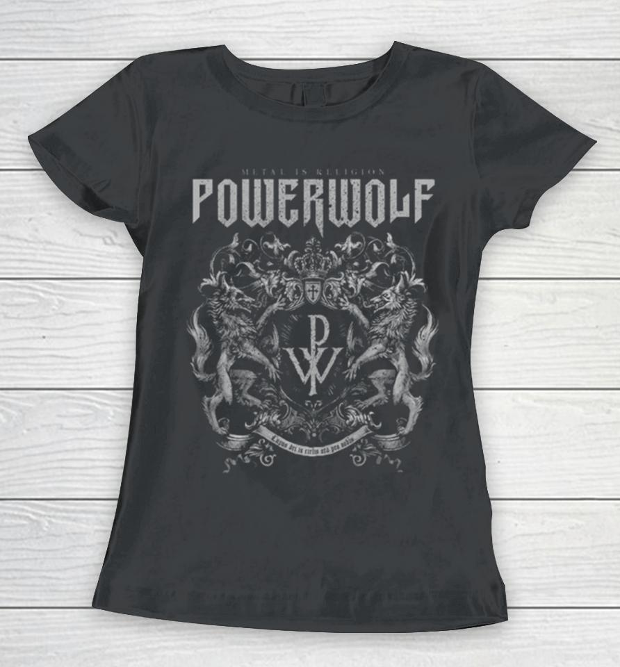 Metal Is Religion Powerwolf Crest Women T-Shirt