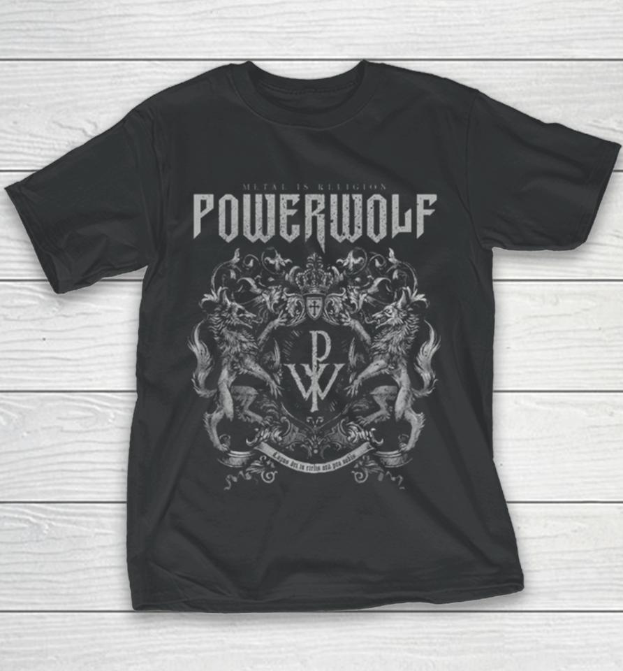 Metal Is Religion Powerwolf Crest Youth T-Shirt