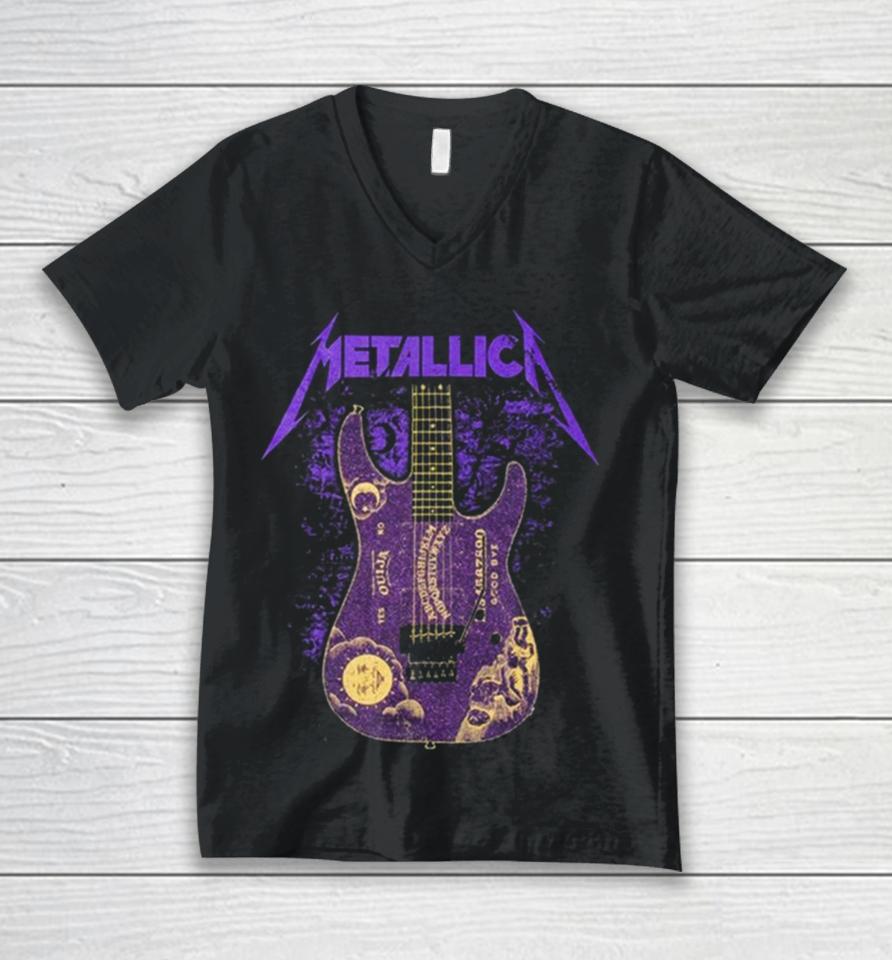 Metallica Kirk Hammett Purple Ouija Guitar Unisex V-Neck T-Shirt