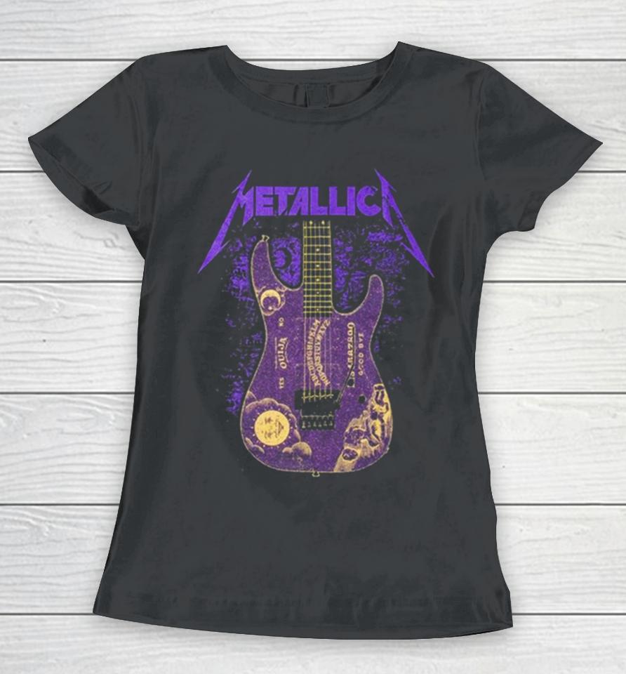 Metallica Kirk Hammett Purple Ouija Guitar Women T-Shirt