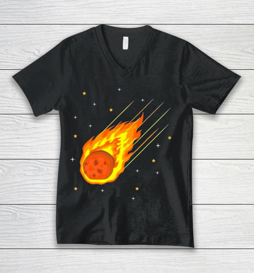 Meteorite Asteroid Comet Meteor Shower Universe Meteors Unisex V-Neck T-Shirt