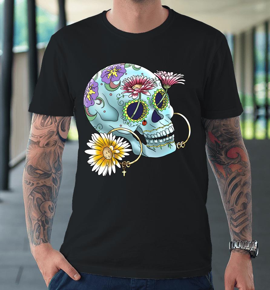 Mexican Calavera Dia De Los Muertos Day Of Dead Premium T-Shirt