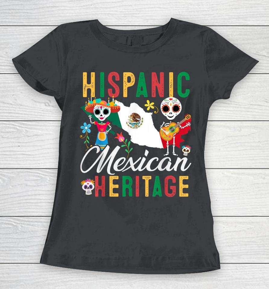 Mexican Flag Hispanic Heritage Month Mexico Latina Women T-Shirt