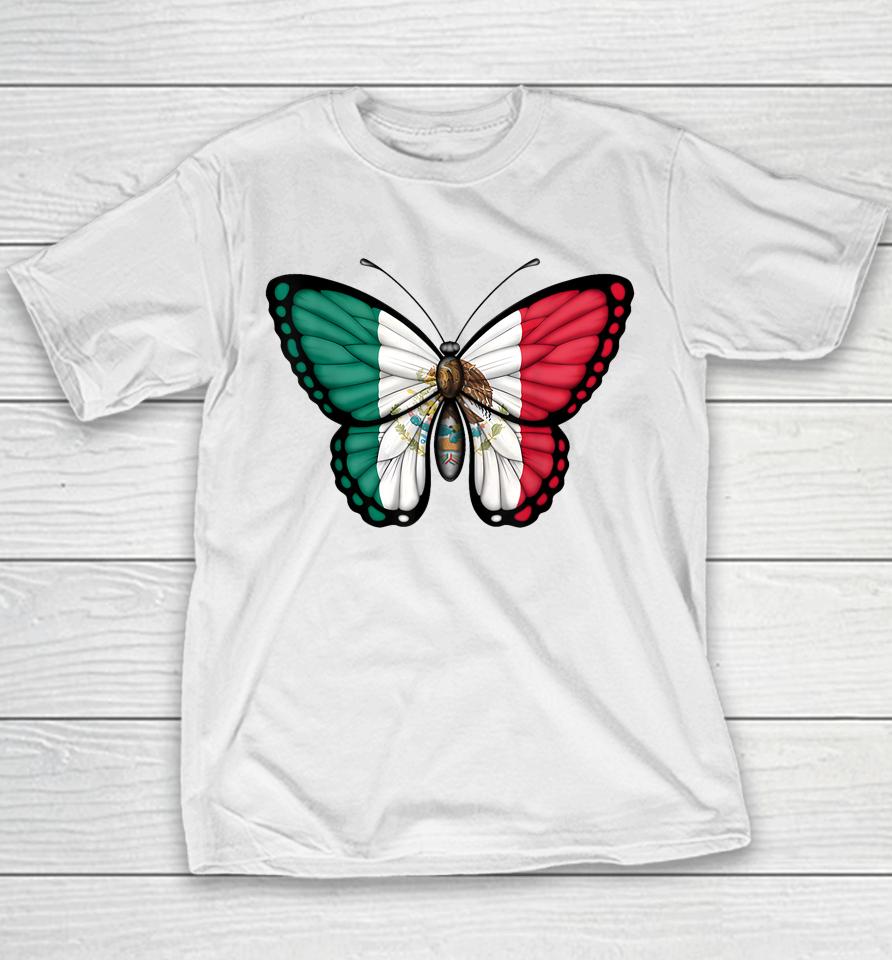 Mexican Independence Day Butterfly Mexico Youth T-Shirt
