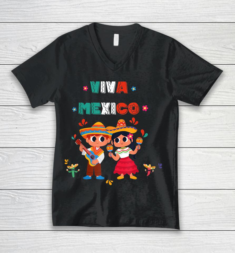 Mexican Independence Day Maracas September 16 Toddler Unisex V-Neck T-Shirt