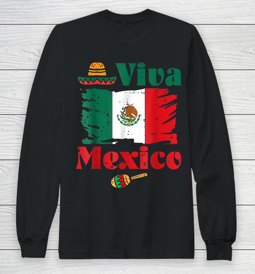 Mexican Independence Day Mexico Eagle Mexico Viva Mexico Long Sleeve T-Shirt