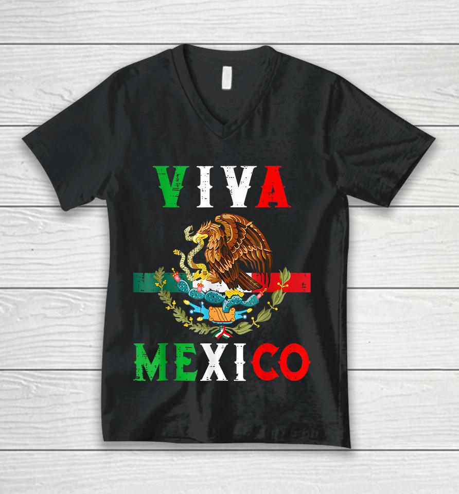 Mexican Independence Day Mexico Eagle Mexico Viva Mexico Unisex V-Neck T-Shirt