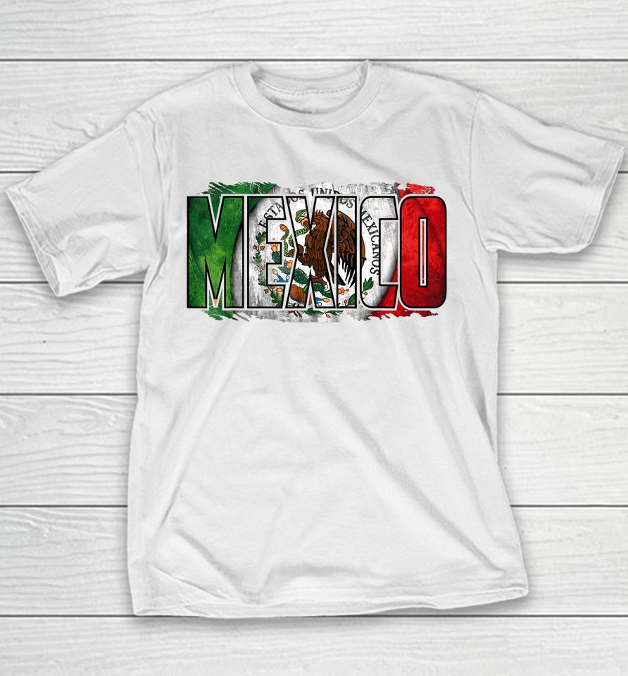 Mexican Independence Day Mexico Flag Eagle Youth T-Shirt
