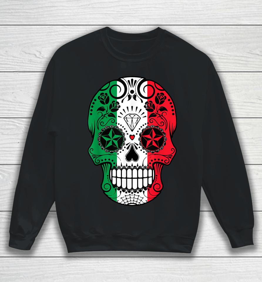 Mexican Sugar Skull Cinco De Mayo Skull Sweatshirt