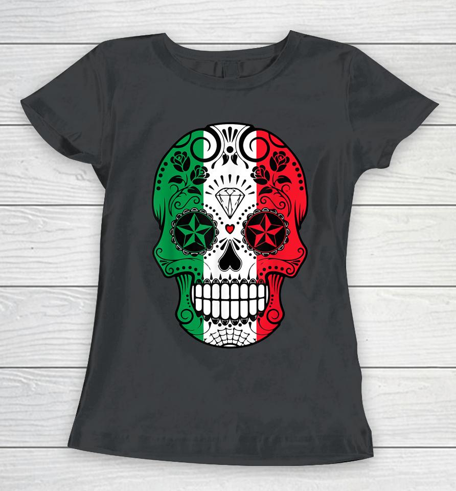 Mexican Sugar Skull Cinco De Mayo Skull Women T-Shirt