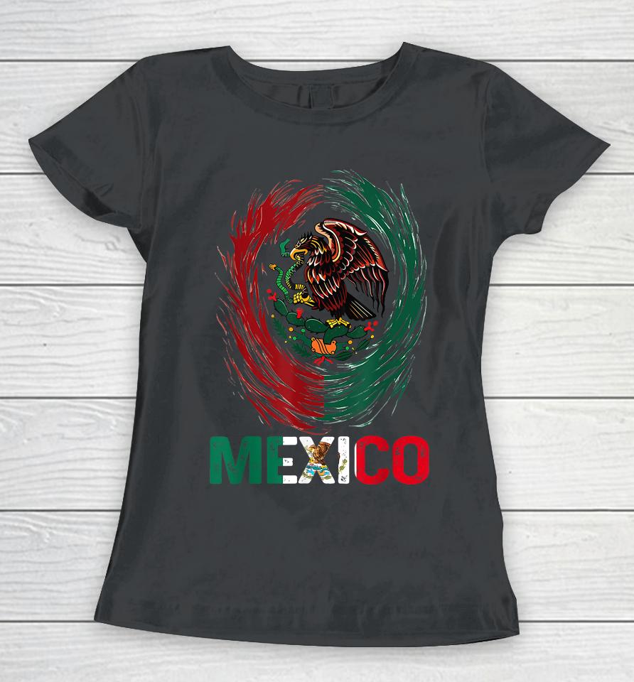 Mexican Viva Mexico Independence Day Flag Women T-Shirt