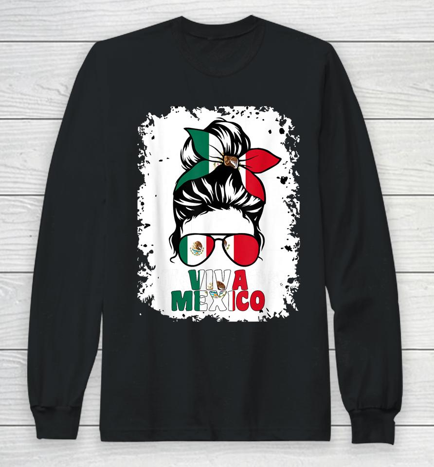 Mexican Viva Mexico Independence Day Mexican Flag Pride Long Sleeve T-Shirt