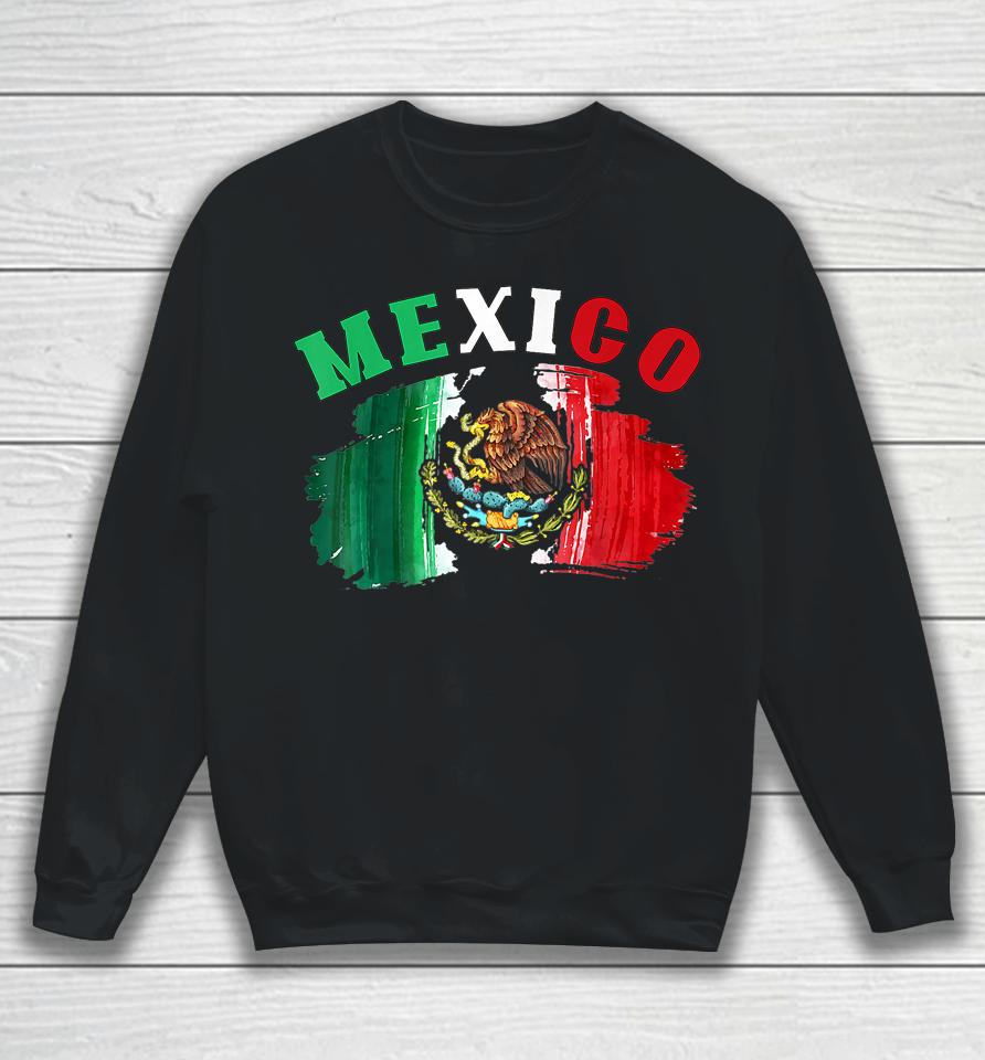 Mexico Mexican Flag Pride Eagle Red Green And White Sweatshirt