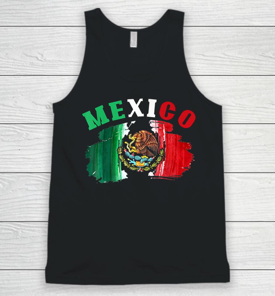 Mexico Mexican Flag Pride Eagle Red Green And White Unisex Tank Top