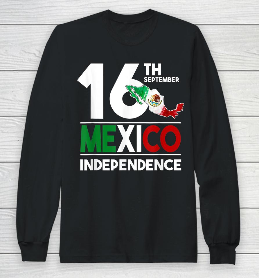 Mexico Pride Independence Day Mexican Flag Long Sleeve T-Shirt