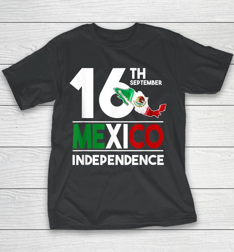 Mexico Pride Independence Day Mexican Flag Youth T-Shirt
