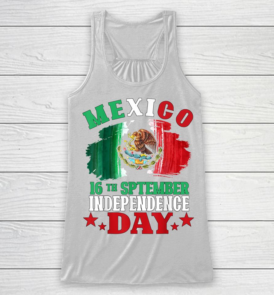 Mexico Pride Independence Day Mexican Flag Racerback Tank