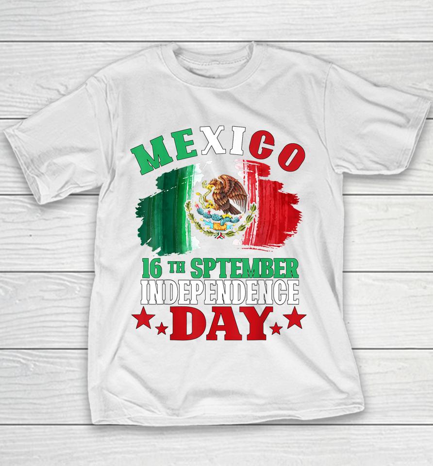 Mexico Pride Independence Day Mexican Flag Youth T-Shirt
