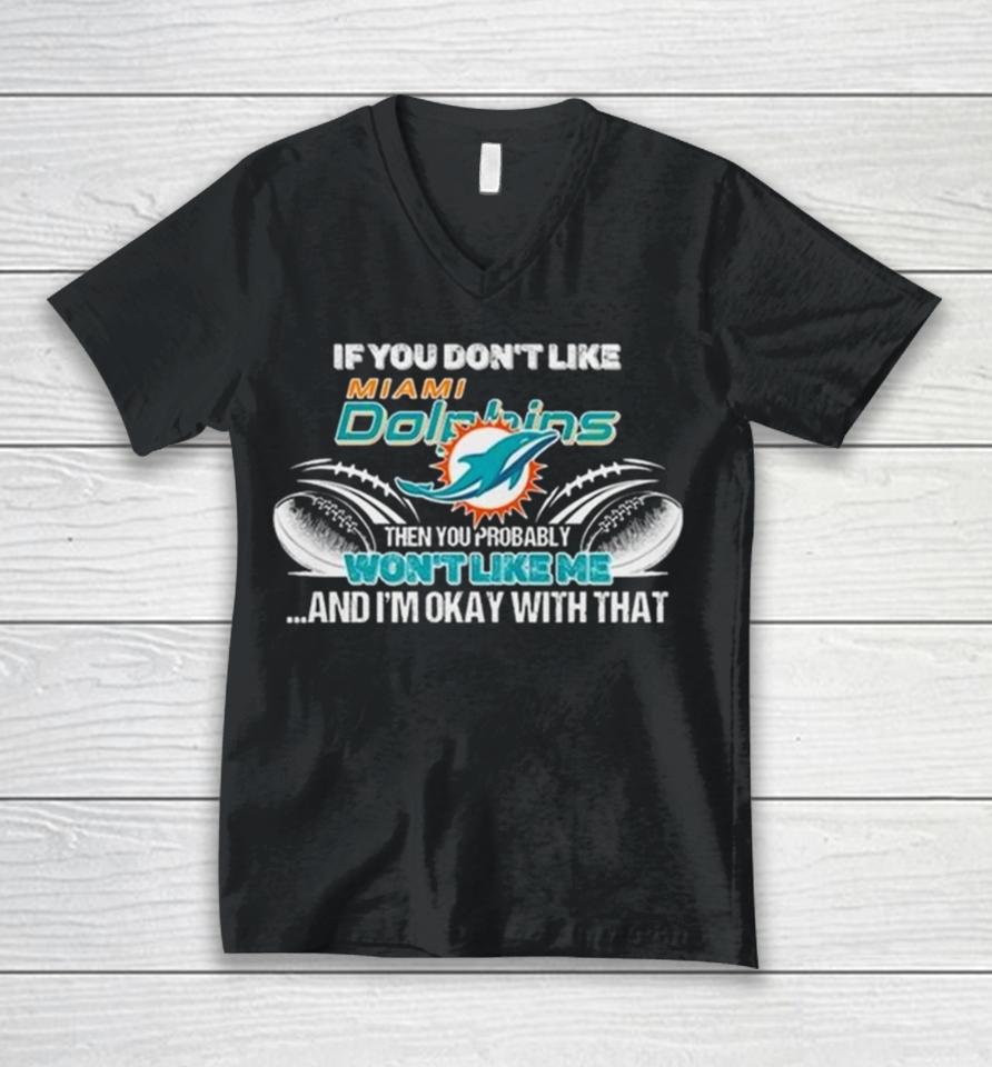 Miami Dolphins Nfl 2024 American Football Conference Unisex V-Neck T-Shirt