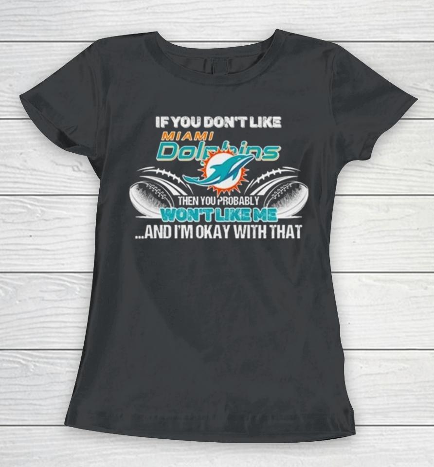 Miami Dolphins Nfl 2024 American Football Conference Women T-Shirt