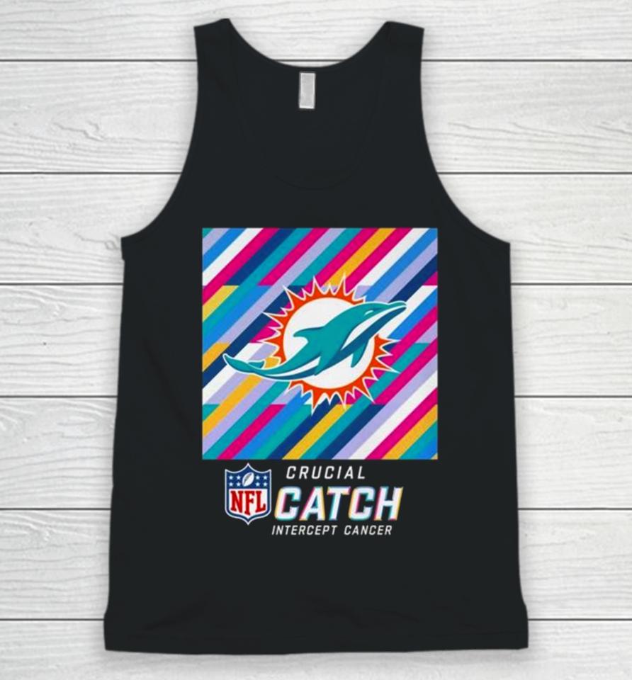Miami Dolphins Nfl Crucial Catch Intercept Cancer Unisex Tank Top
