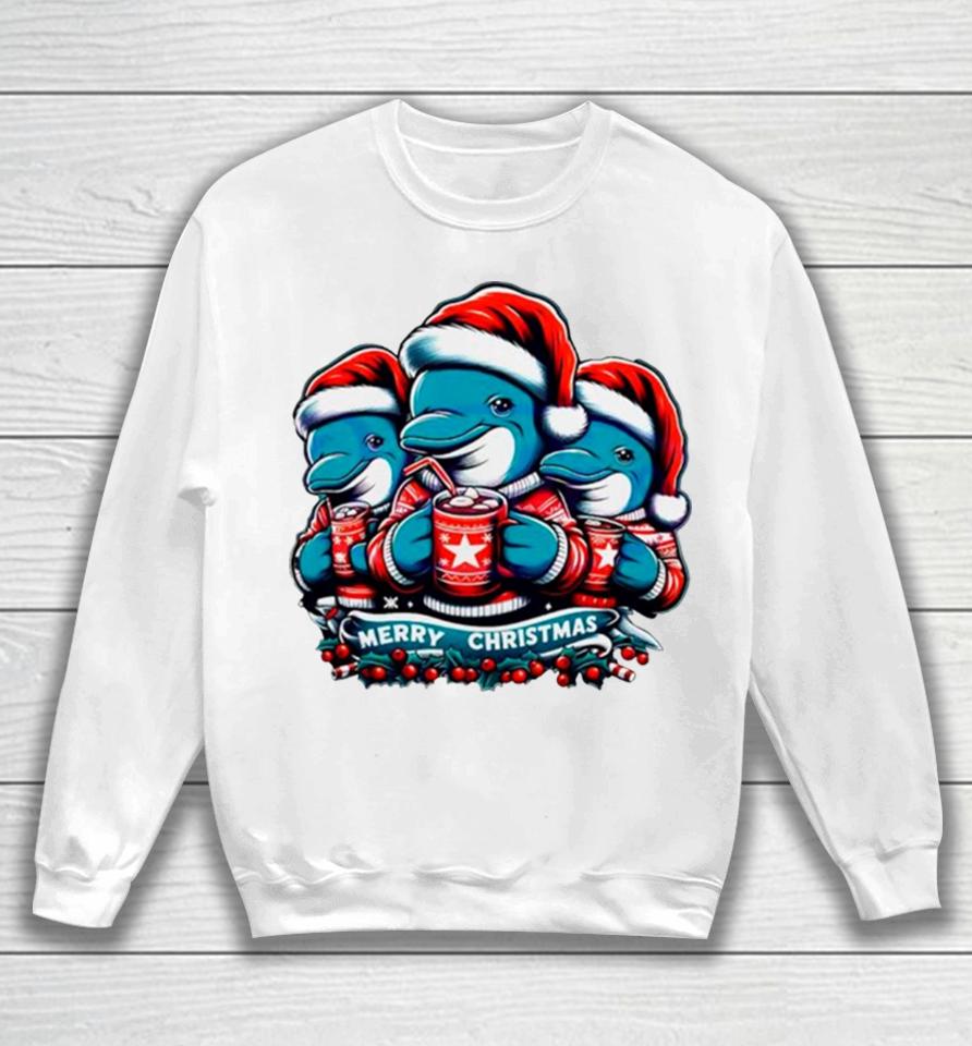 Miami Dolphins Nfl Team Merry Christmas Sweatshirt
