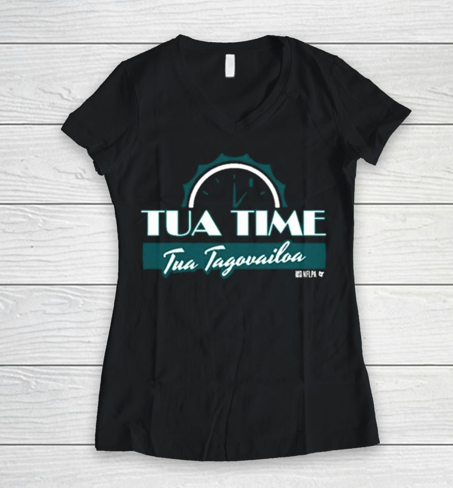 Miami Dolphins Tua Time Tagovailoa Women V-Neck T-Shirt