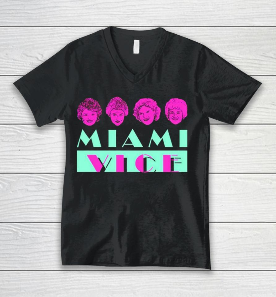 Miami Golden Vice Unisex V-Neck T-Shirt