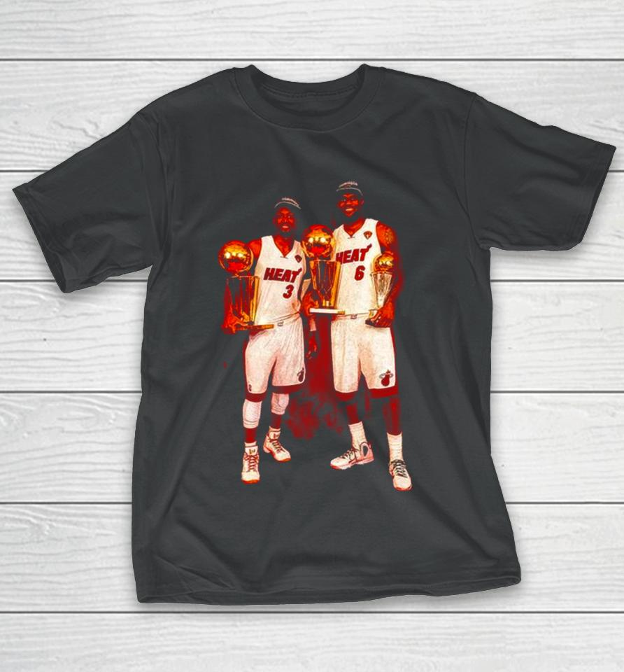 Miami Heat Lebron James And Dwyane Wade T-Shirt