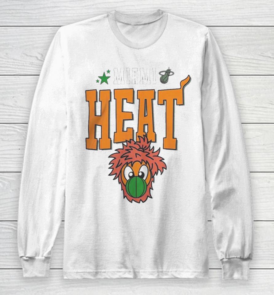 Miami Heat Merch Miami Heat Basketball Nba Team Mascot Long Sleeve T-Shirt
