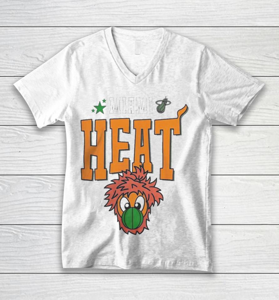 Miami Heat Merch Miami Heat Basketball Nba Team Mascot Unisex V-Neck T-Shirt