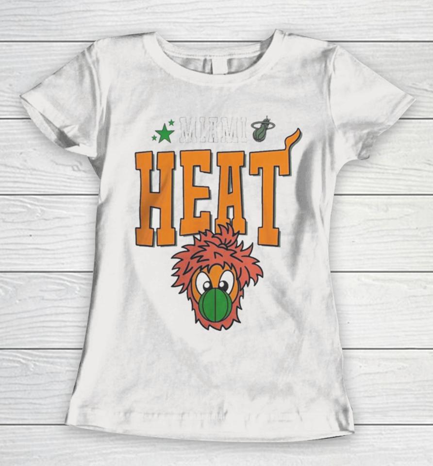 Miami Heat Merch Miami Heat Basketball Nba Team Mascot Women T-Shirt