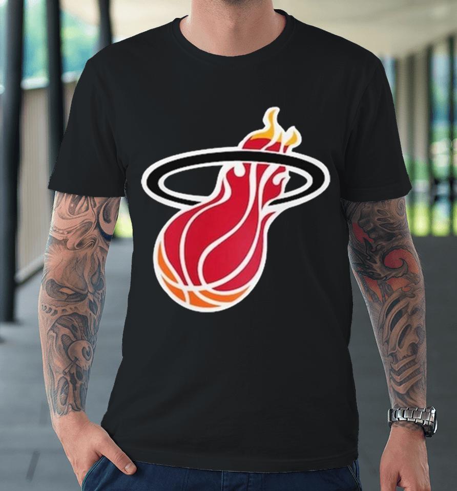 Miami Heat Mitchell &Amp; Ness Youth Hardwood Classics Retro Logo Premium T-Shirt