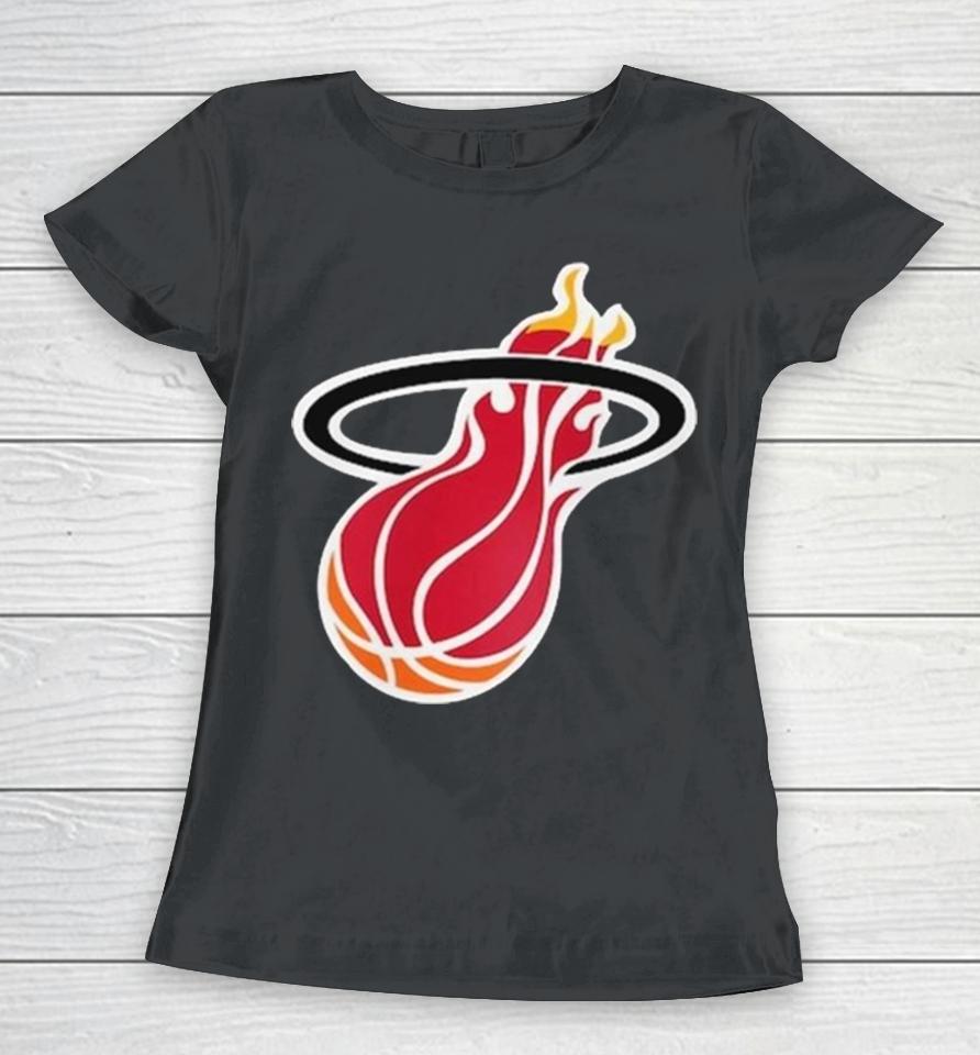 Miami Heat Mitchell &Amp; Ness Youth Hardwood Classics Retro Logo Women T-Shirt