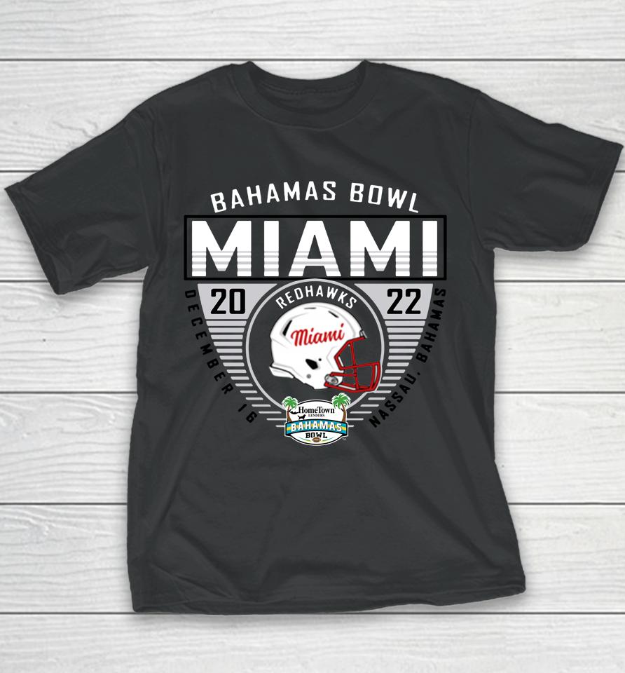 Miami Redhawks 2022 Bahamas Bowl Red Youth T-Shirt