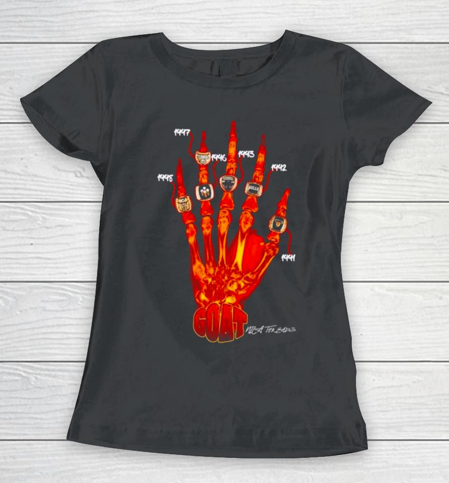 Michael Jordan Skeleton Ring Hand Women T-Shirt