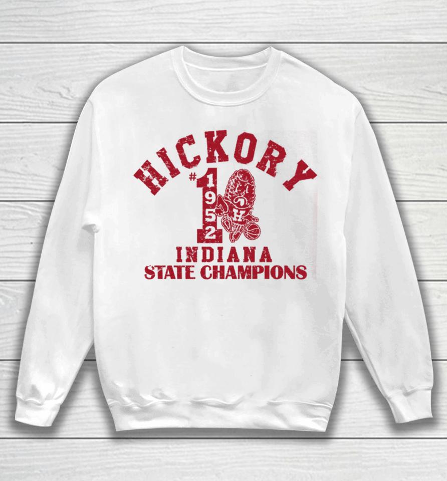 Michael Lombardi Wearing Hickory 1952 Indiana State Champions Sweatshirt