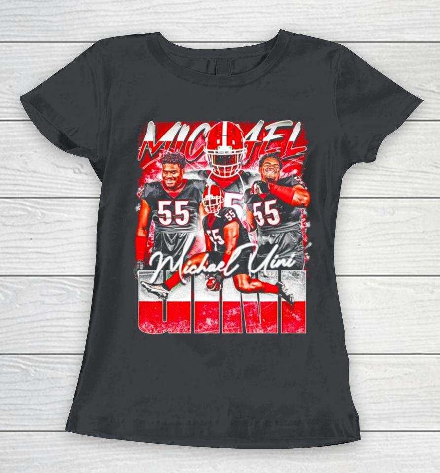 Michael Uini Georgia Bulldogs Football Graphic Poster Women T-Shirt