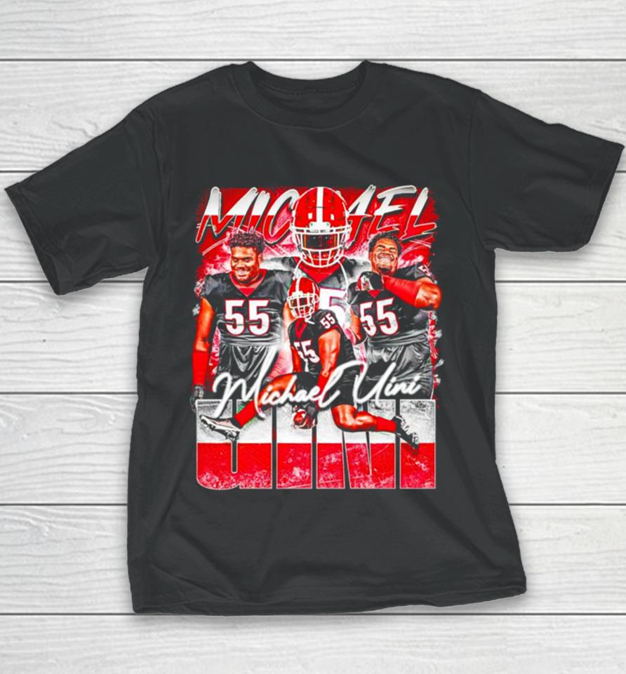 Michael Uini Georgia Bulldogs Football Graphic Poster Youth T-Shirt