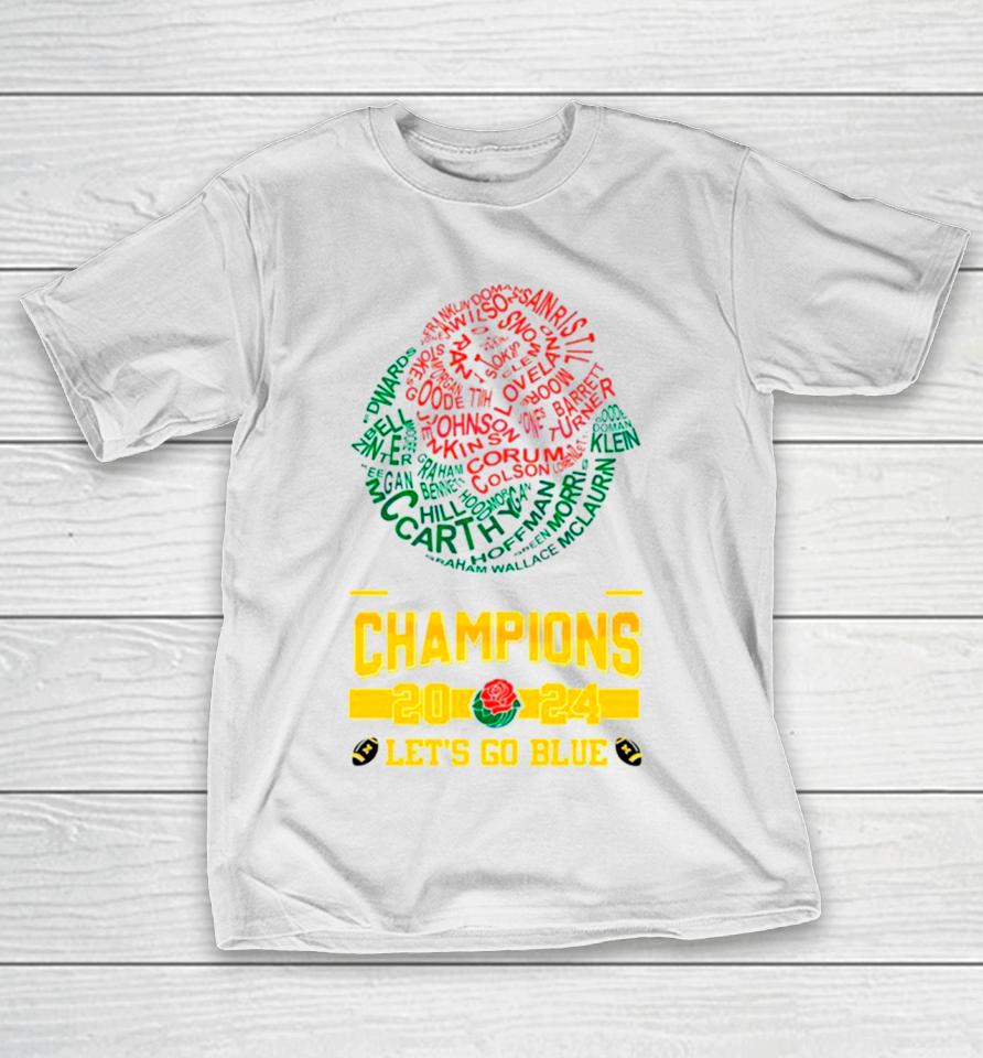 Michigan 2024 Rose Bowl Game Champions T-Shirt