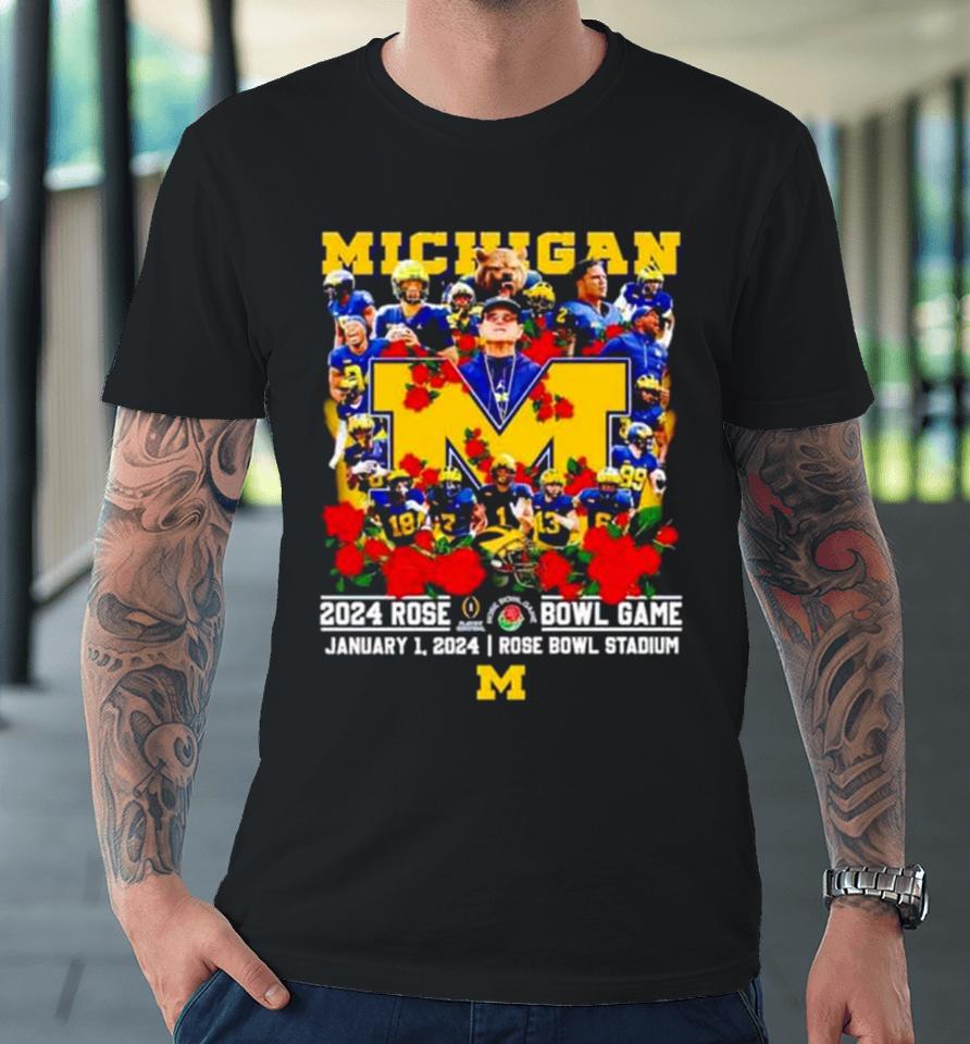 Michigan 2024 Rose Bowl Game January 1 2024 Bowl Season 2023 2024 Premium T-Shirt