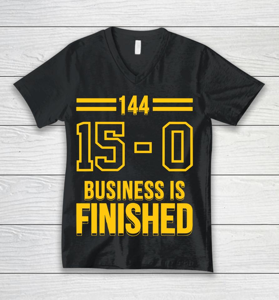 Michigan Business Is Finished 144 15 0 Unisex V-Neck T-Shirt