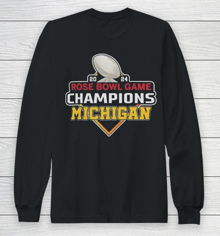 Michigan Champion Semifinal Bowl 2024 Rose Game Long Sleeve T-Shirt