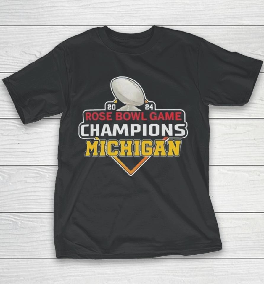 Michigan Champion Semifinal Bowl 2024 Rose Game Youth T-Shirt