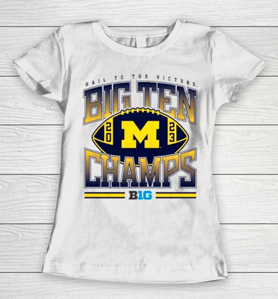Michigan Football 2023 Big Ten Champions Women T-Shirt