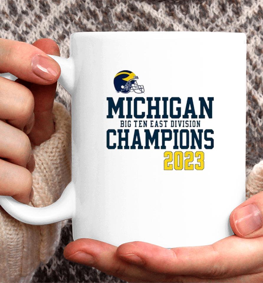 Michigan Football Helmet Big Ten East Champions 2023 Coffee Mug