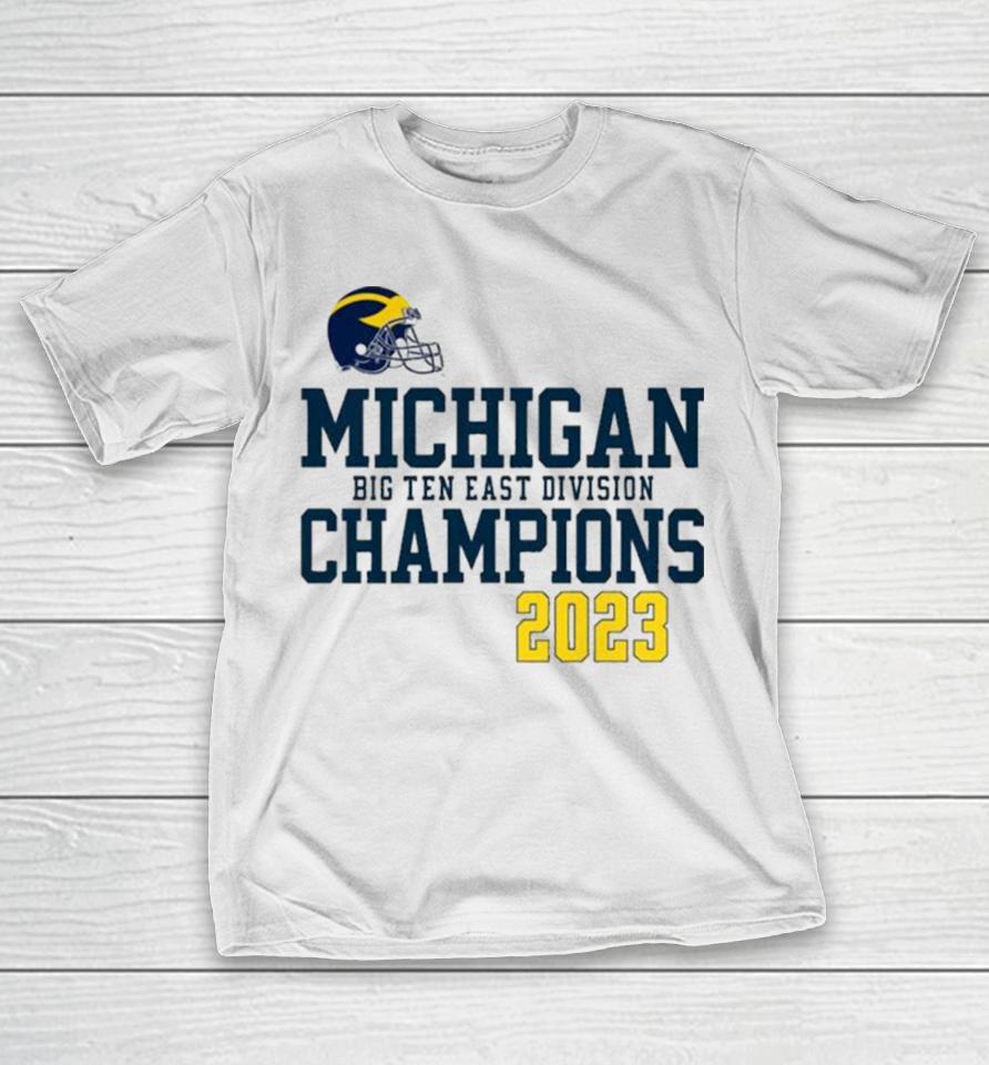 Michigan Football Helmet Big Ten East Champions 2023 T-Shirt