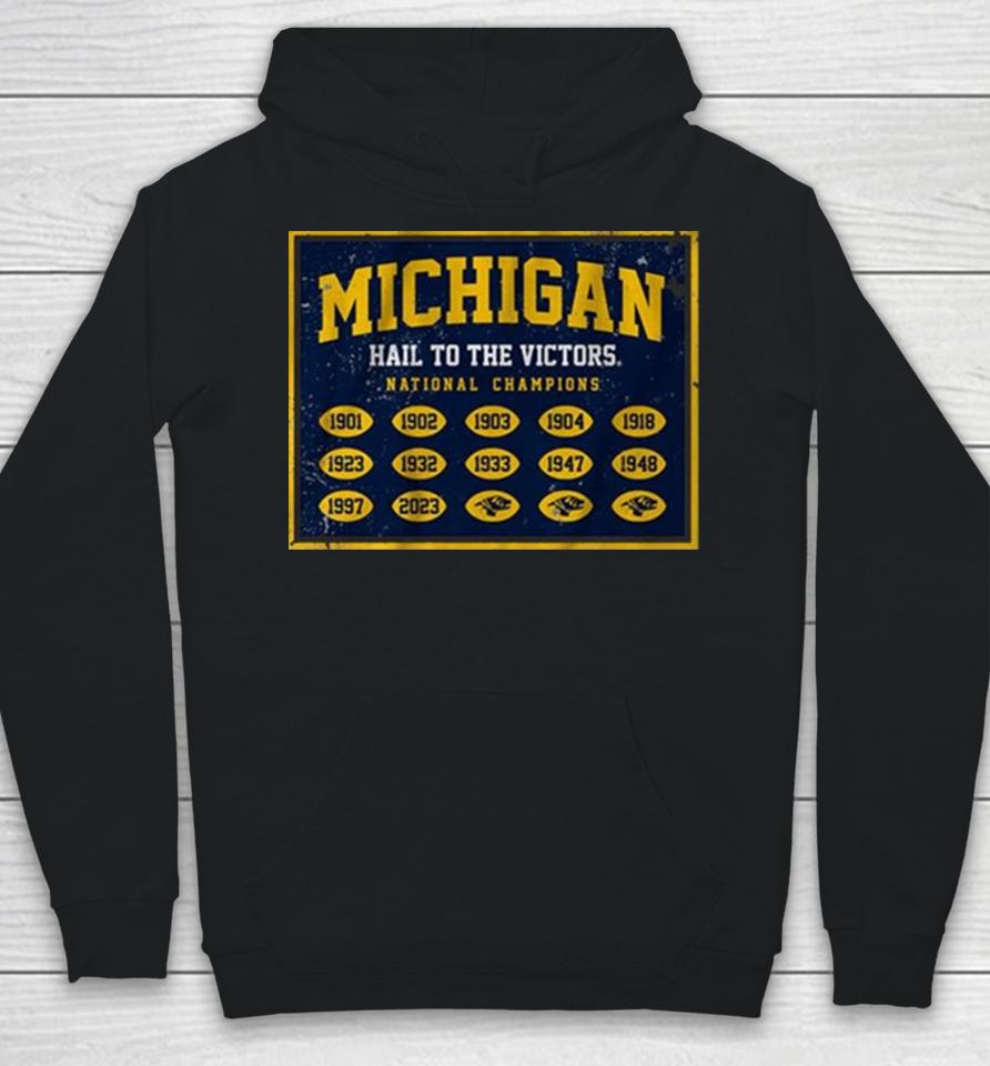 Michigan Football National Champs Banner Hoodie